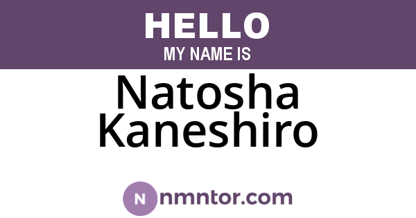 Natosha Kaneshiro