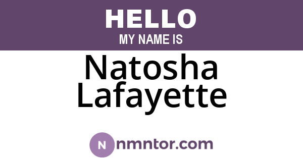 Natosha Lafayette