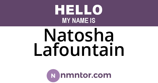 Natosha Lafountain