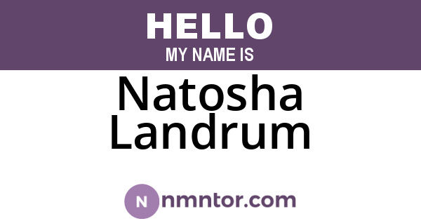 Natosha Landrum
