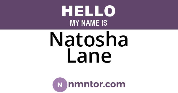 Natosha Lane