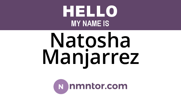 Natosha Manjarrez