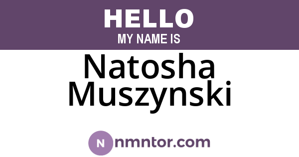 Natosha Muszynski