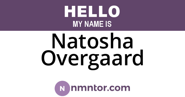 Natosha Overgaard