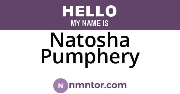 Natosha Pumphery