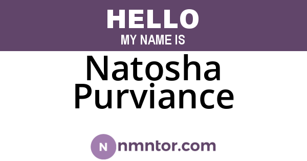 Natosha Purviance