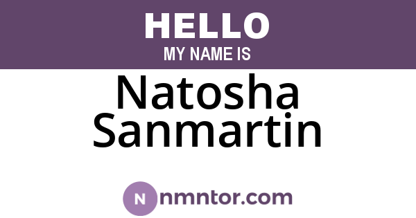 Natosha Sanmartin
