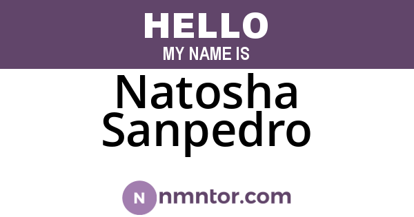 Natosha Sanpedro