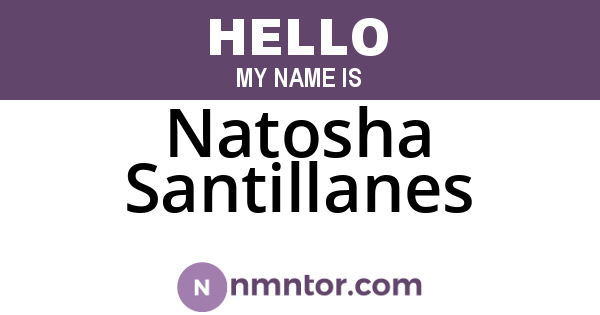 Natosha Santillanes