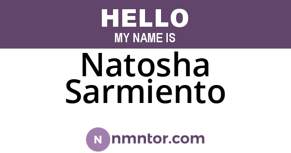 Natosha Sarmiento