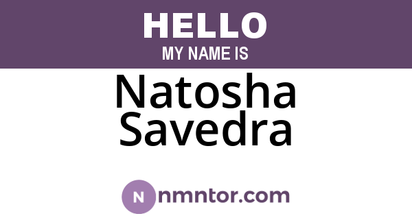 Natosha Savedra