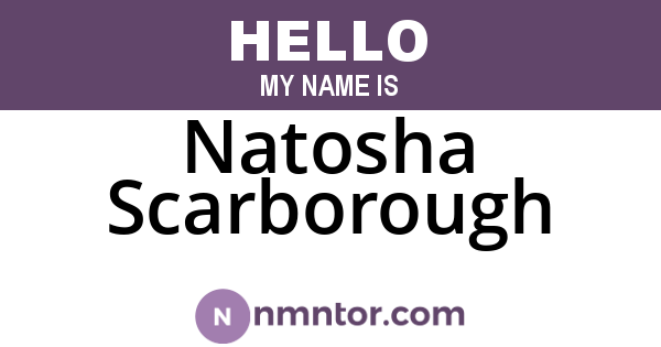Natosha Scarborough