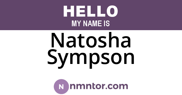 Natosha Sympson