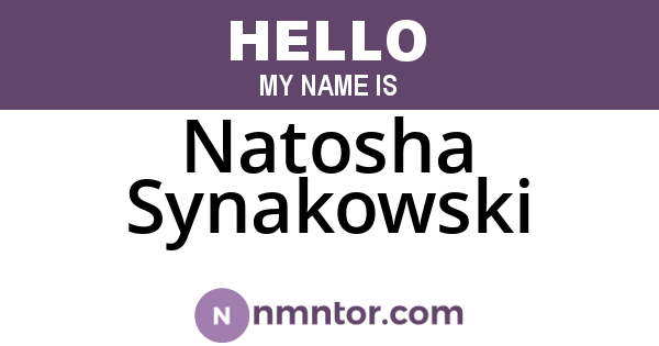 Natosha Synakowski