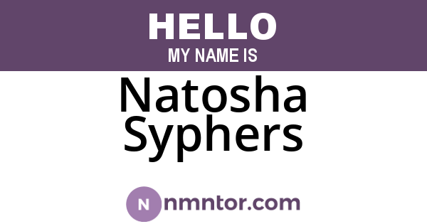 Natosha Syphers