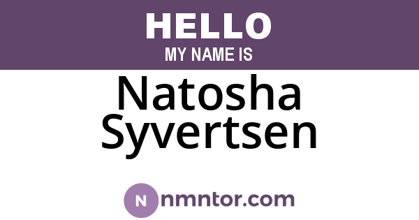 Natosha Syvertsen