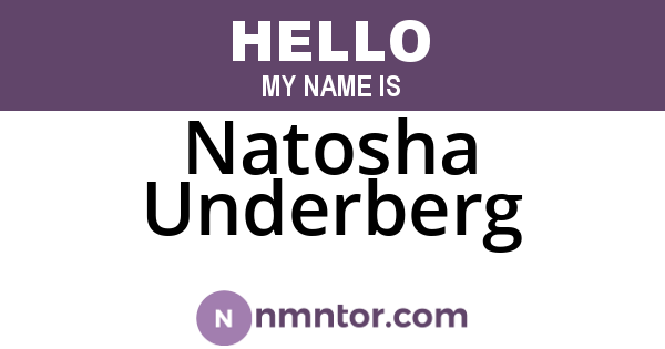 Natosha Underberg