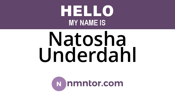 Natosha Underdahl