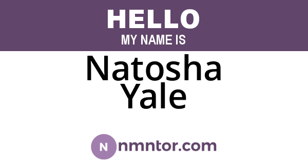 Natosha Yale