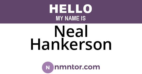 Neal Hankerson