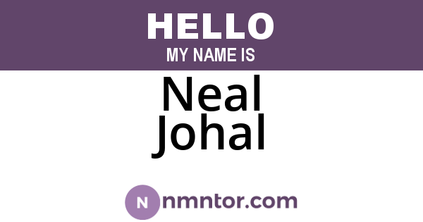 Neal Johal