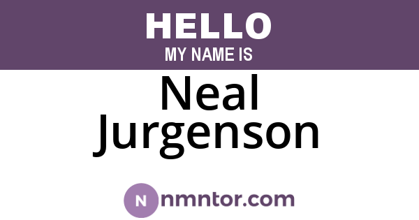 Neal Jurgenson