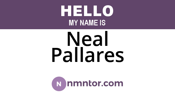 Neal Pallares