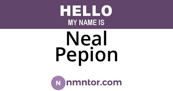 Neal Pepion