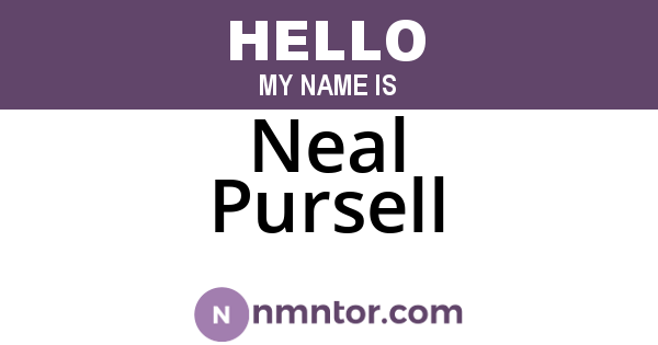 Neal Pursell