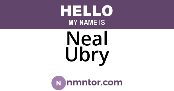 Neal Ubry