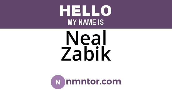 Neal Zabik