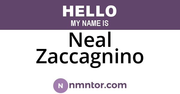 Neal Zaccagnino