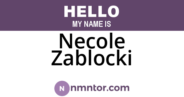 Necole Zablocki