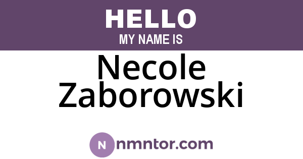 Necole Zaborowski