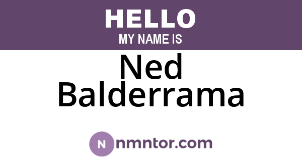 Ned Balderrama