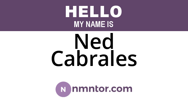 Ned Cabrales