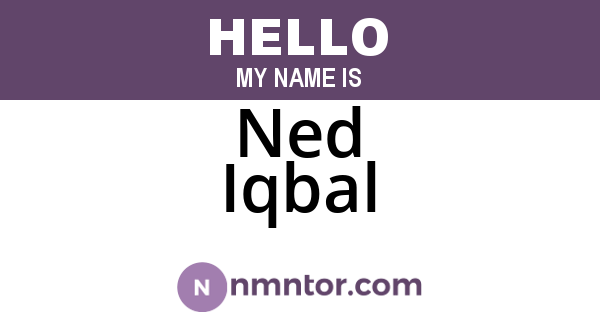 Ned Iqbal