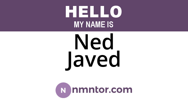 Ned Javed