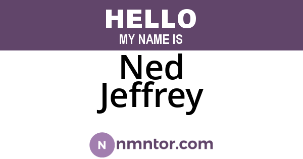 Ned Jeffrey