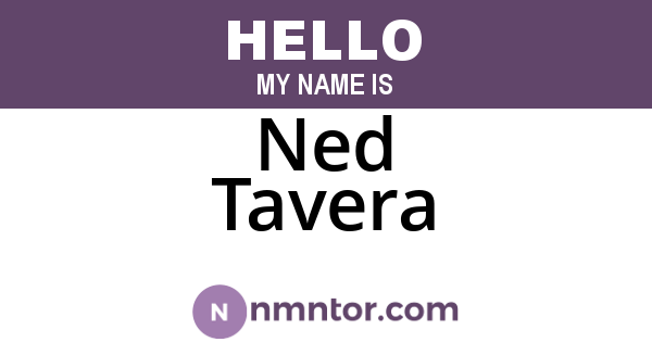 Ned Tavera