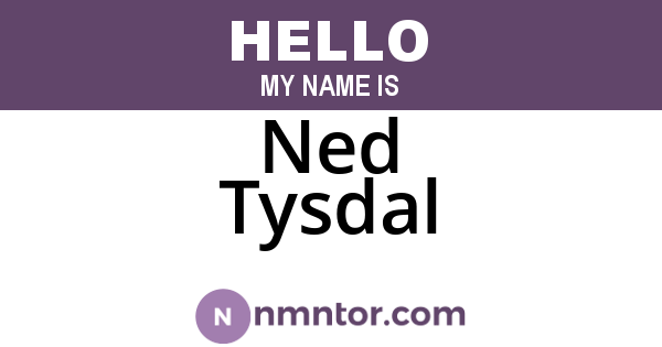Ned Tysdal