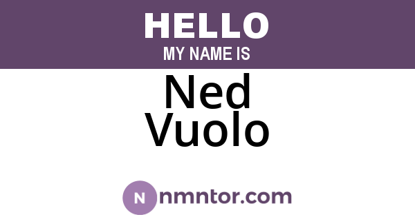 Ned Vuolo