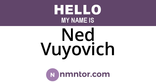 Ned Vuyovich