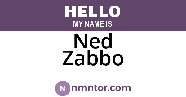 Ned Zabbo