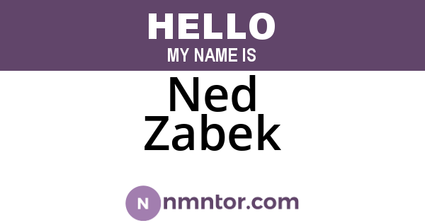 Ned Zabek