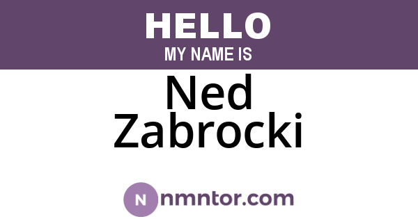 Ned Zabrocki
