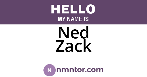 Ned Zack