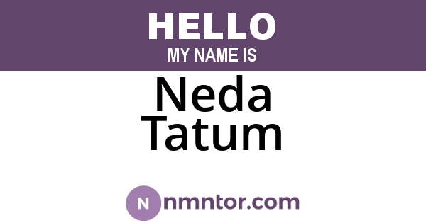 Neda Tatum