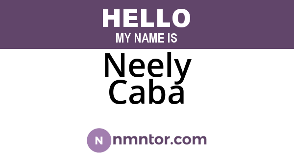 Neely Caba