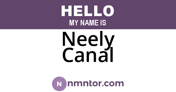Neely Canal
